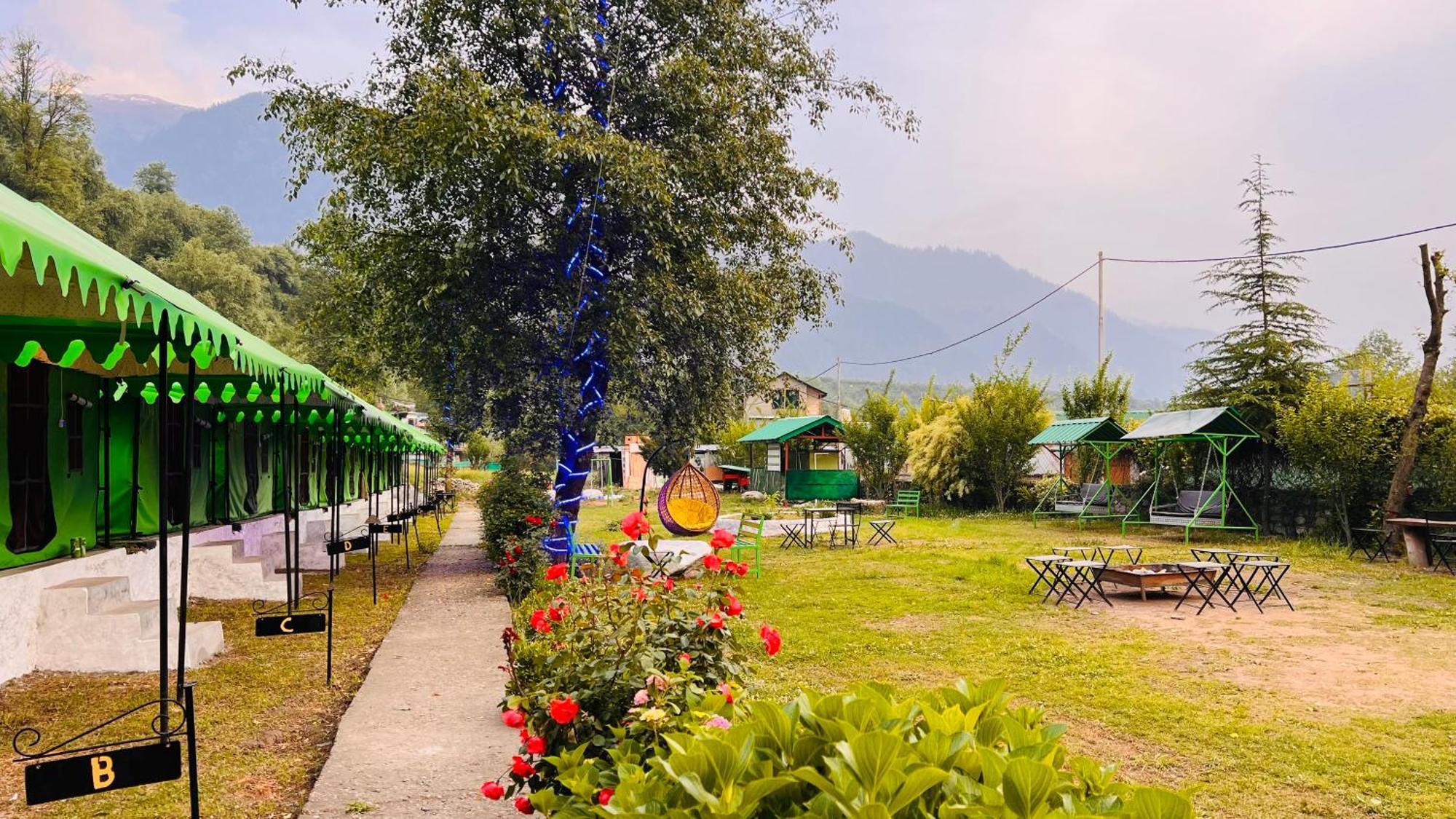 Himalayan Riverside Swiss Cottage Tents, Manali Eksteriør bilde